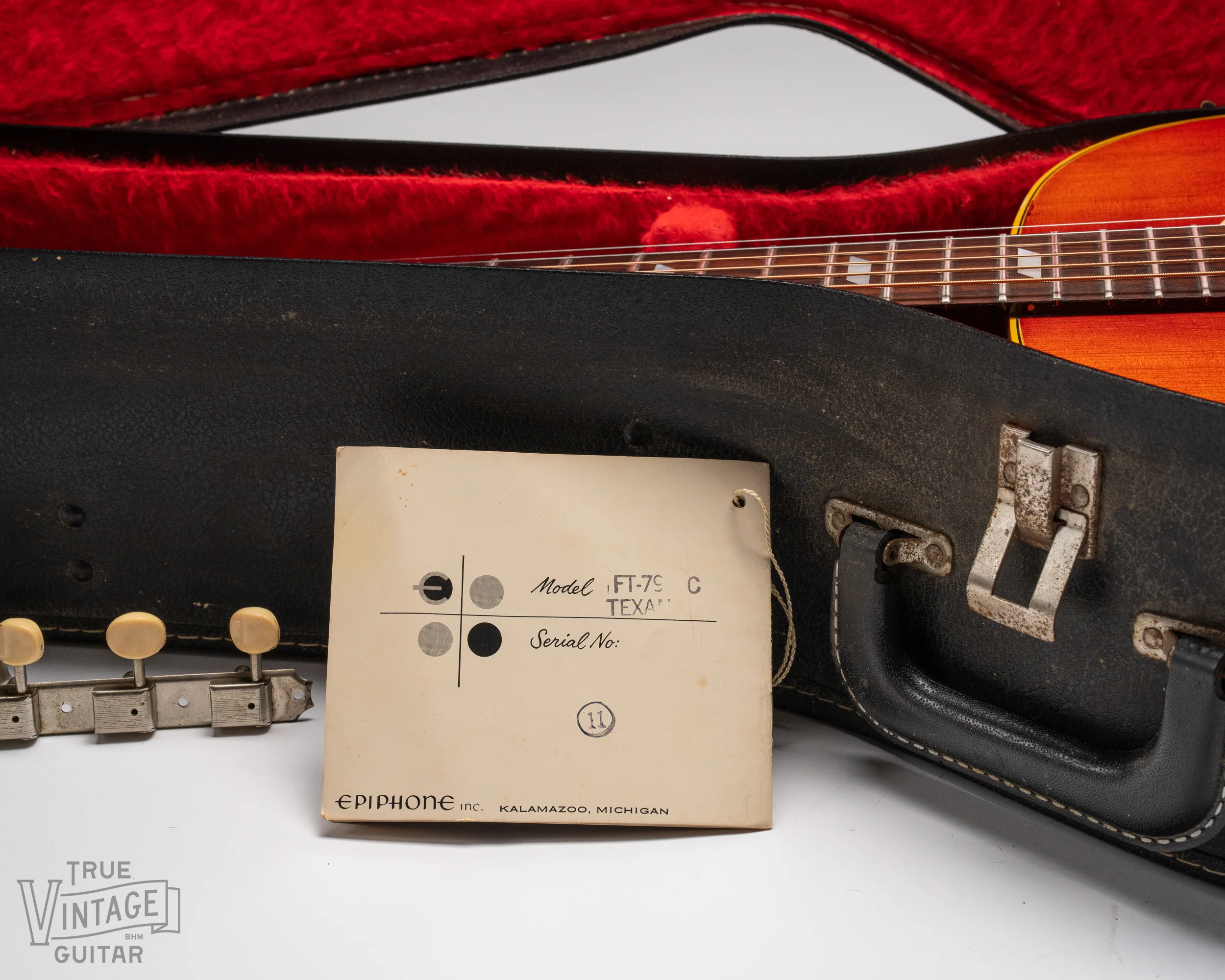 1968 Epiphone FT-79 Texan Cherry Red - Image 14