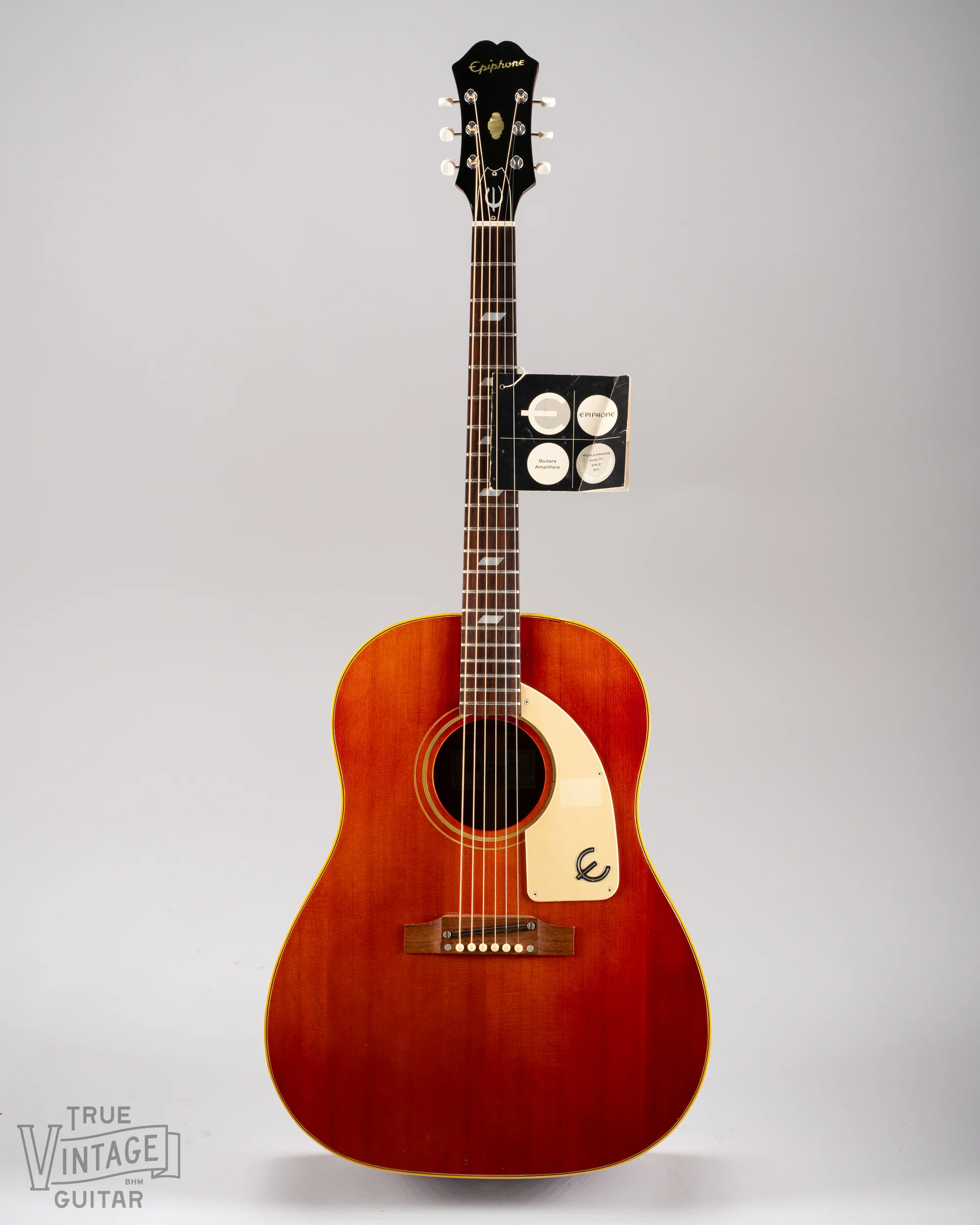 1968 Epiphone FT-79 Texan Cherry Red - Image 3
